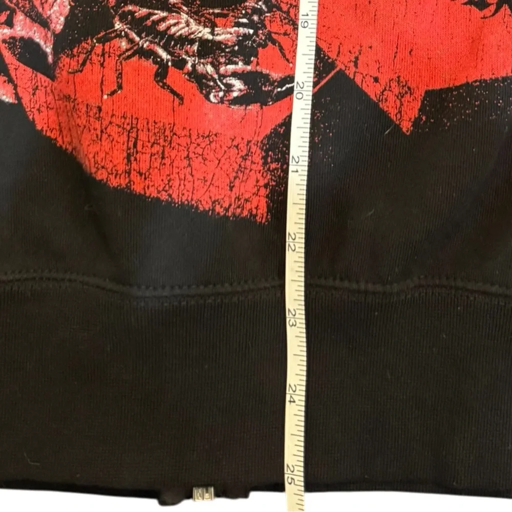 BlackCraft Black Faithless Full Zip Hoodie Featuring A Crowned Skeleton Reaper - Picture 6 of 8